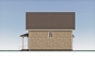 Одноэтажный дом с мансардой, террасой, 3 спальнями и отделкой гибким кирпичом Rg6125 Фасад2