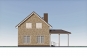 Одноэтажный дом с мансардой, террасой, 3 спальнями и отделкой гибким кирпичом Rg6125 Фасад3