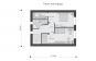 Одноэтажный дом с мансардой, отделкой штукатуркой 2х цветов Rg6156z (Зеркальная версия) План4