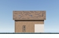 Одноэтажный дом с мансардой, отделкой штукатуркой 2х цветов Rg6156z (Зеркальная версия) Фасад1