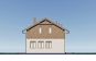 Одноэтажный дом с мансардой, отделкой штукатуркой 2х цветов Rg6156z (Зеркальная версия) Фасад3