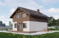 Одноэтажный дом с мансардой, отделкой штукатуркой 2х цветов Rg6156z (Зеркальная версия) Вид3