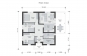 Одноэтажный дом с террасой, 3 спальнями и отделкой штукатуркой и планкеном Rg6167z (Зеркальная версия) План2