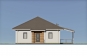 Одноэтажный дом с террасой, 3 спальнями и отделкой штукатуркой и планкеном Rg6167z (Зеркальная версия) Фасад1