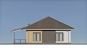 Одноэтажный дом с террасой, 3 спальнями и отделкой штукатуркой и планкеном Rg6167 Фасад3