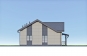 Одноэтажный дом со вторым светом, террасой и облицовкой кирпичом Rg6169z (Зеркальная версия) Фасад4