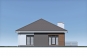 Одноэтажный дом с террасой, 3 спальнями и отделкой штукатуркой и планкеном Rg6170 Фасад3