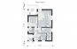 Одноэтажный дом с одной спальней и маленькой террасой Rg6181z (Зеркальная версия) План2