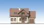 Одноэтажный дом с мансардой, гаражом, камином и балконом Rg6190z (Зеркальная версия) Фасад1