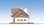 Одноэтажный дом с мансардой, гаражом, камином и балконом Rg6190z (Зеркальная версия) Фасад4