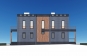 Двухэтажный дом с террасой, 4 спальнями и двумя балконами Rg6201z (Зеркальная версия) Фасад3