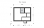Одноэтажный дом с мансардой, погребом и отделкой кирпичом Rg6208z (Зеркальная версия) План1