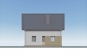 Одноэтажный дом с мансардой, погребом и отделкой кирпичом Rg6208z (Зеркальная версия) Фасад3