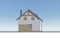 Одноэтажный дом с мансардой, погребом и отделкой кирпичом Rg6208 Фасад4