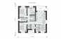 Одноэтажный дом с террасой, тремя спальнями и камином в гостиной Rg6216z (Зеркальная версия) План2