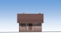 Одноэтажный дом с террасой, печкой и отделкой кирпичом. Rg6217z (Зеркальная версия) Фасад1