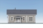 Одноэтажный дом с террасой, тремя спальнями и камином Rg6223z (Зеркальная версия) Фасад1