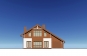 Одноэтажный дом с мансардой, гаражом и отделкой штукатуркой и планкеном. Rg6227 Фасад2
