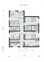 Одноэтажный дом с тремя спальнями и кабинетом Rg6235 План2