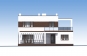 Двухэтажный жилой дом с террасой, балконом и двумя каминами Rg6237z (Зеркальная версия) Фасад1