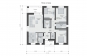Одноэтажный дом с террасой и 3 спальнями Rg6247z (Зеркальная версия) План2