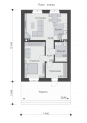 Оодноэтажный дом с террасой, спальней и отделкой облицовочным кирпичом Rg6250z (Зеркальная версия) План2