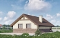 Оодноэтажный дом с террасой, спальней и отделкой облицовочным кирпичом Rg6250 Вид3