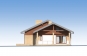 Одноэтажный жилой дом с террасой, гаражом и вторым светом Rg6253z (Зеркальная версия) Фасад4