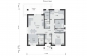 Одноэтажный дом с двумя спальнями, террасой и отделкой облицовочным кирпичом Rg6257z (Зеркальная версия) План2