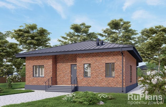 Одноэтажный дом с просторной гостиной и тремя спальнями Rg6471 - Вид1