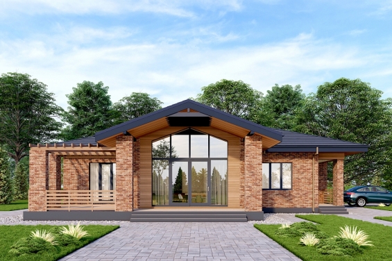 Rg6485 - Одноэтажный дом с тремя спальнями, гаражом и вторым светом