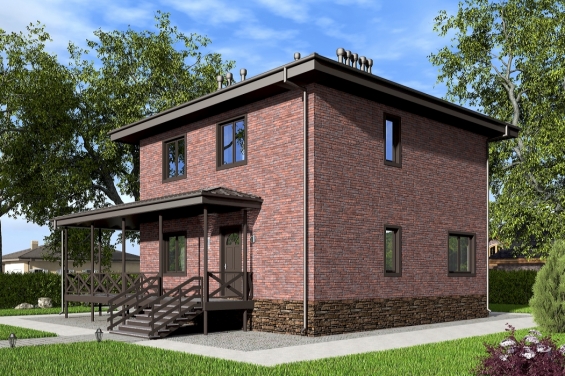 Rg6497 - Двухэтажный с подвалом, террасой, кухней-гостиной и четыремя спальнями