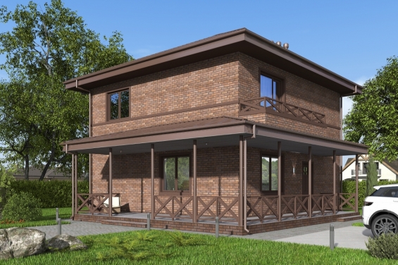 Rg6545 - Двухэтажный дом с кухней-гостиной, четыремя спальнями и балконом