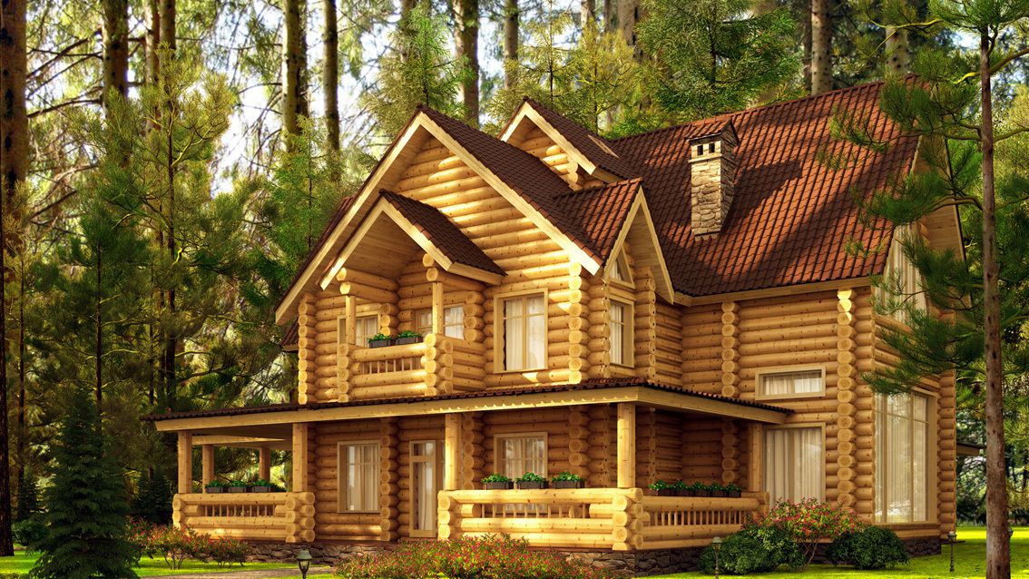 Проекты деревянных домов из бруса или бревна